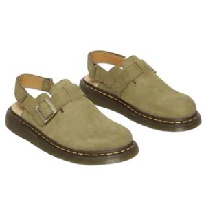✨BNWOT - Dr. Martens Jorge II Leather Slingback Mules - Muted Olive - size EU43✨